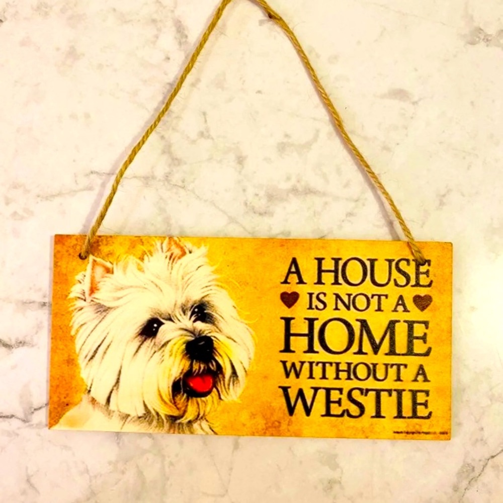 NEW Darling Home Decor Westie dog wall plaque sign gift for dog lover
